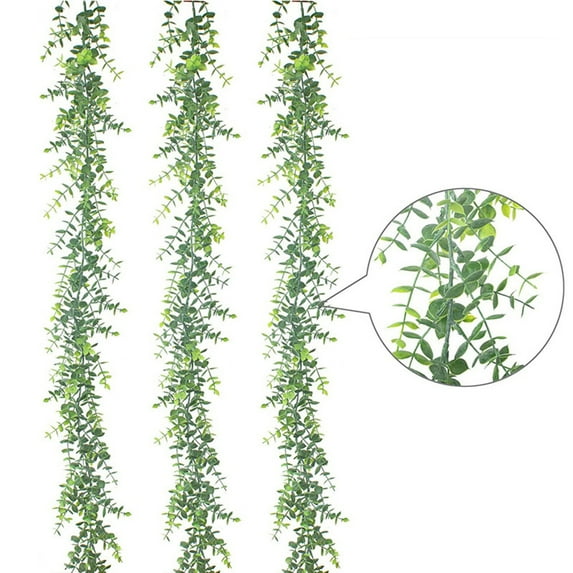 Faux Eucalyptus Vine Verdsylv Artificial Eucalyptus Garland - Realistic Faux Greenery Vine for Wedding Arches, Wall Decor & Table Centerpieces - Uv-Resistant & Reusable, Wedding Arch Greenery, B