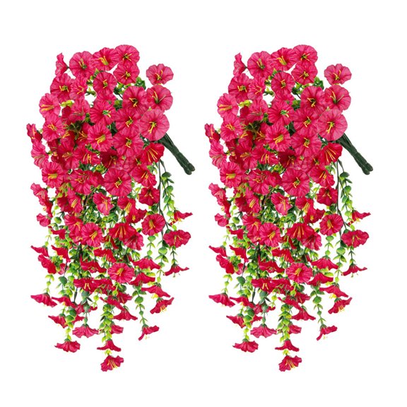 Faux Eucalyptuses Morning Glory Wall Decoration Realistic Silk Greeneries For Wedding Living Room Decoration