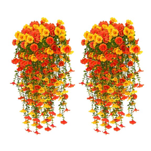 Faux Eucalyptuses Morning Glory Wall Decoration Realistic Silk Greenery For Wedding Living Room Decoration