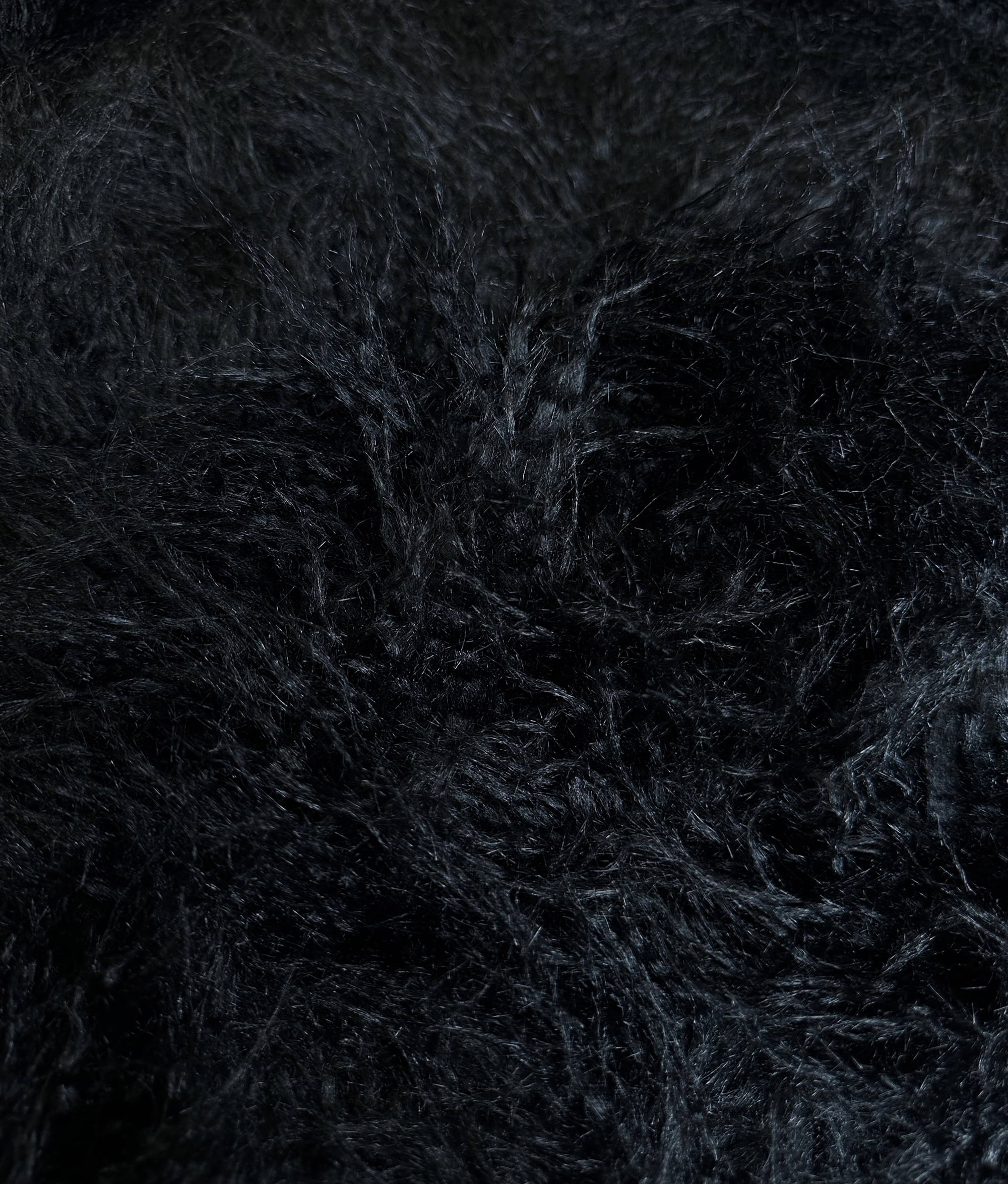Faux Fake CURLY Yak FUR 3.5" LONG Pile Japanese Fire Retardant Yarn 2.3oz Per Yard / Craft, Sewing Cosplay 58" Wide Sold by Continuous Yard (Black)