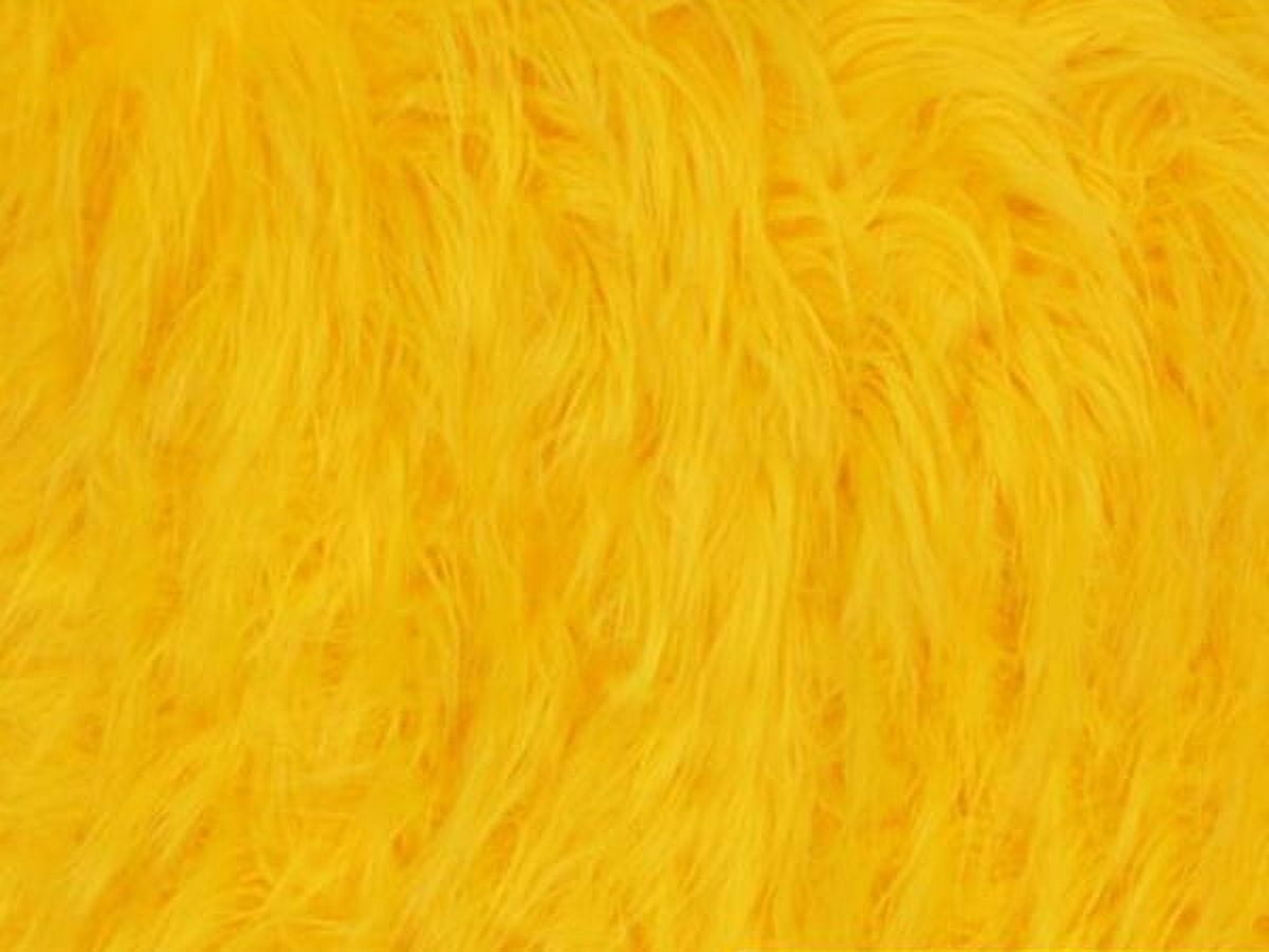Faux Fake Fur GORILLA Fabric Sold by the Yard (YELLOW)