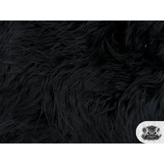 Black Faux Fur Shaggy Fur Fabric Faux Fur Craft 4pcs Faux Fur Fabric 2x60in  Pure Color Soft Comfortable Washable Black Faux Fur For Tabletop Christmas