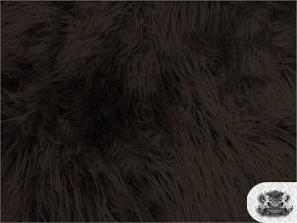 Faux Fake Fur Mongolian Fabric Sold by the Yard (CHOCOLATE)