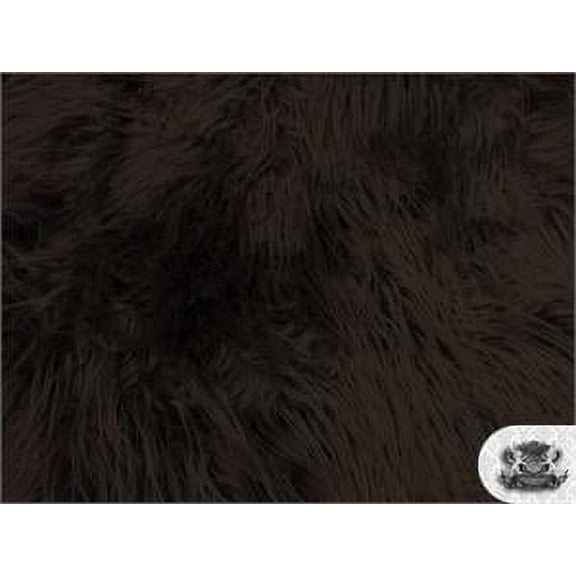 Faux Fake Fur Mongolian Fabric Sold by the Yard (CHOCOLATE)