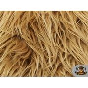 Faux Fake Fur Mongolian Fabric Sold by the Yard DARK CAMEL