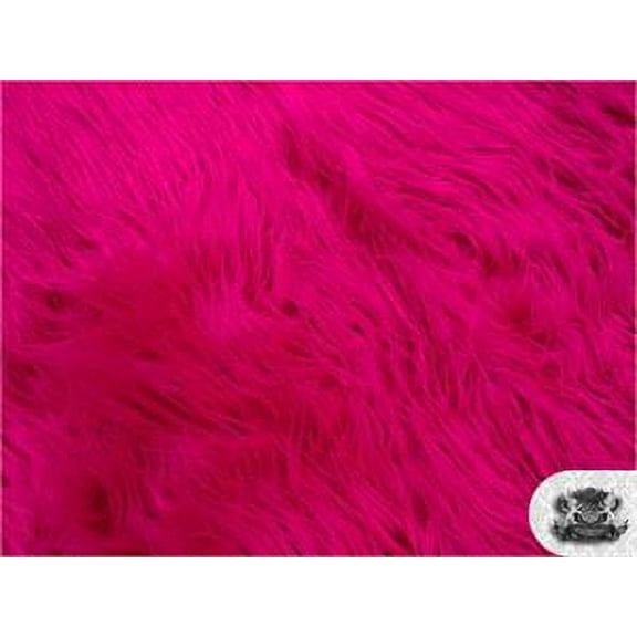Faux Fake Fur Mongolian Fabric Sold by the Yard (FUCHSIA)