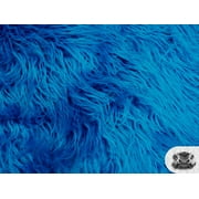 Faux Fake Fur Mongolian Fabric Sold by the Yard TURQUOISE