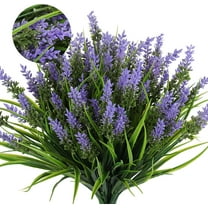 Faux Fall Flowers for Outside,Artificial Plants Outdoor, UV Resistant Faux Monkey Grass Greenery Stems Faux Plastic Flowers Shrubs for Home Weddings Garden Porch Front Patio Office Decor(Orange)