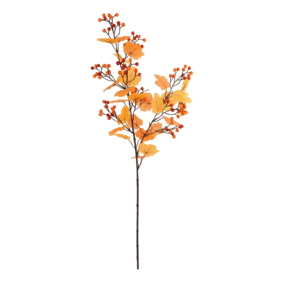 Faux Fall Stems 28 Inch Fall Leaves Stems Artificial Fall Leaves Fall Floral Stems for Seasonal Home Indoor Thanksgiving Table Decor, 1 Pack