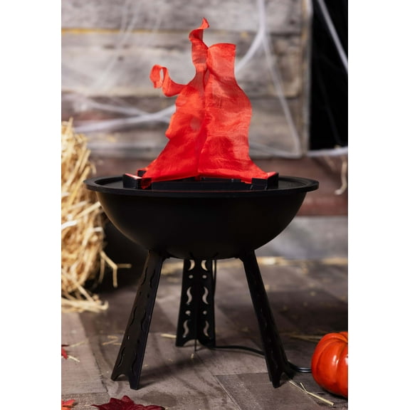 Faux Fire Cauldron Decoration