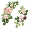 thumbnail image 1 of Faux Flower Swag Set of 2 for Wedding Welcome Signs Floral Swag Wedding Reception Ceremony Signs Decor, Artificial Arch Backdrop Garlandfor Party Reception Entrance Welcome Easel Door, Pink, 1 of 9
