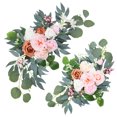thumbnail image 1 of Faux Flower Swag Set of 2 Wedding Welcome Signs Floral Swag Artificial Flowers for Windows Ceremony Wedding Backdrop Decoration (Pink), 1 of 6