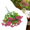 thumbnail image 1 of Faux Flowers, Artificial Petunia Bouquet Hanging Vine Flowers Fake Petunia Stems for Outdoor Spring Decor Realistic Multicolor Maintenance-Free Porch Patio Accents Red 1Pcs, 1 of 8
