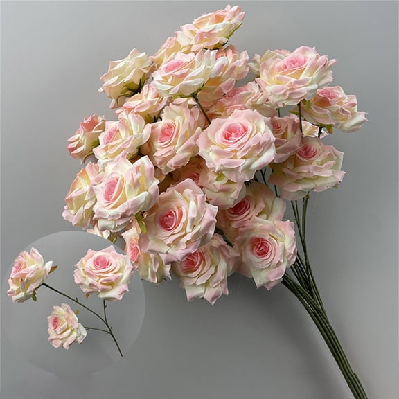 Faux Flowers Eucalyptus Garland No Fade Waterproof for Porch Decor - Pink