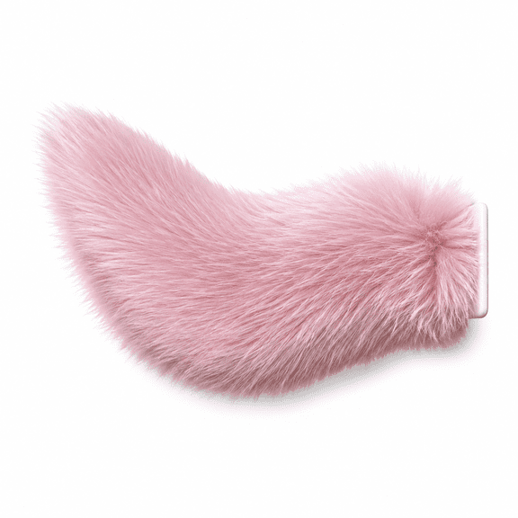 Faux Fox Fur Vehicle Tail Decoration, 11.8in Fuzzy Plush Tail Ornament for Car Modification, Fun and Eye-Catching Auto Accessory J
