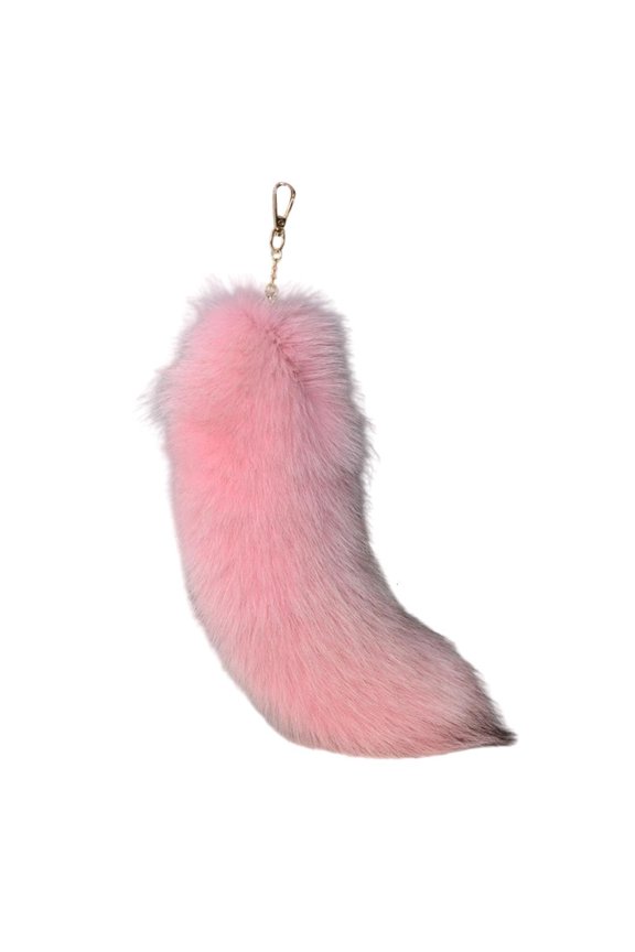 Faux Foxes Tail Rings Unique Foxes Tail Pendant Keychain Accessory Delicate Keyring Ornament for Women