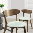 thumbnail image 1 of Faux Fur 16" Round Suede Backed Chair Pad Mint 6 Pack, 1 of 3