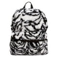 thumbnail image 1 of Faux Fur Animal Print Backpack Zebra, 1 of 3