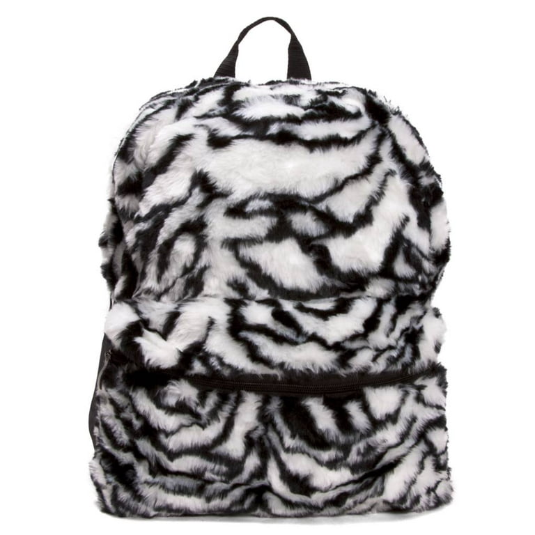 Faux Fur Animal Print Backpack Zebra Walmart