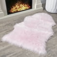 thumbnail image 1 of Faux Fur Area Rug Luxuriously Soft and Eco Friendly 2' X 3' Pink, 1 of 5