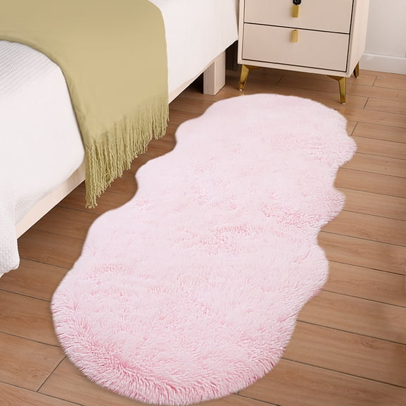 Faux Fur Area Rugs, Fluffy Shaggy Rug, Ultra Soft Runner Rugs, Bedside Bed Carpet，Fuzzy Rug for Chair Sofa Seat Cover, Decor Throw Rugs for Bedroom, Living Room，70.87X23.62inch