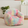 thumbnail image 1 of Faux Fur Bean Bag Chair for Kids & Adults – Cozy 41" D x 51" W x 33" H Shredded Foam Filled Lazy Sofa with Armrests, Pink, 1 of 7