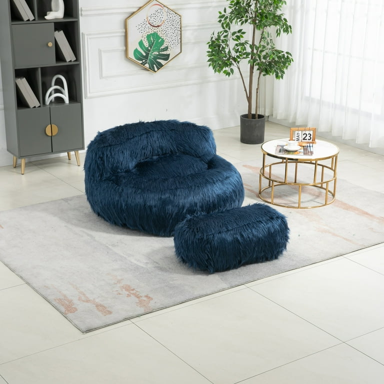 Ottoman Wayfair Bean Chair Bean Bag Sofa Cansunna Furry Bean Bag
