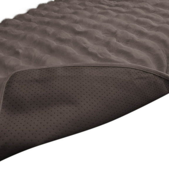 Faux Fur Blanket, Blue Soft and Fluffy Blanket, Fuzzy Cozy Plush Bubble Blanket for Couch, Sofa and Bed, Thick and Warm Blanket, Luxury Throw Blanket 50x70 inches