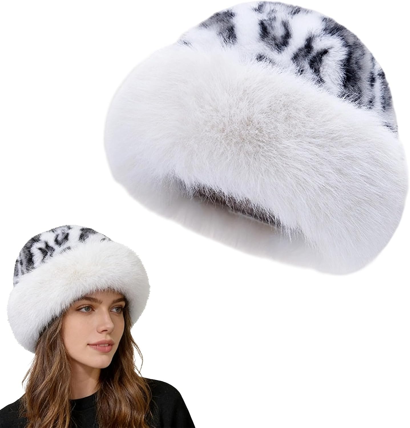 Cozy faux fur winter hat ICE QUEEN FAUX FUR BUCKET HAT – AKIRA main image 3