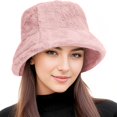 thumbnail image 1 of Faux Fur Bucket Hat for Winter – Fluffy Warm Furry Fisherman Cap with Adjustable Headband | Unisex Lightweight Sun Protection Hat for Casual, Travel, Skiing & Outdoor Activities, 1 of 12