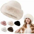 thumbnail image 1 of Faux Fur Bucket Hat, Womens Winter Plush Fluffy Furry Mink Hats Warm Thickened Fisherman Cap for Girls Women, 1 of 8