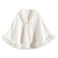 thumbnail image 1 of Faux Fur Cape and Shawl for Women, Bridal Winter Warm Wrap Scarf for Wedding Party, Evening Dresses White One Size, 1 of 2