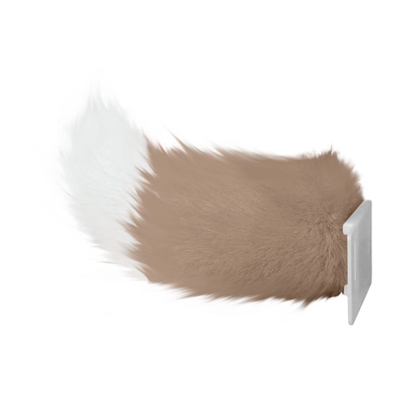 Faux Fur Car Electric Tail, Remote Control Voice Activated Two Tone, 1 Piece Faux Fox Fur For Car Rear Decor, Cosplay Costume Accessory Halloween Party Prop