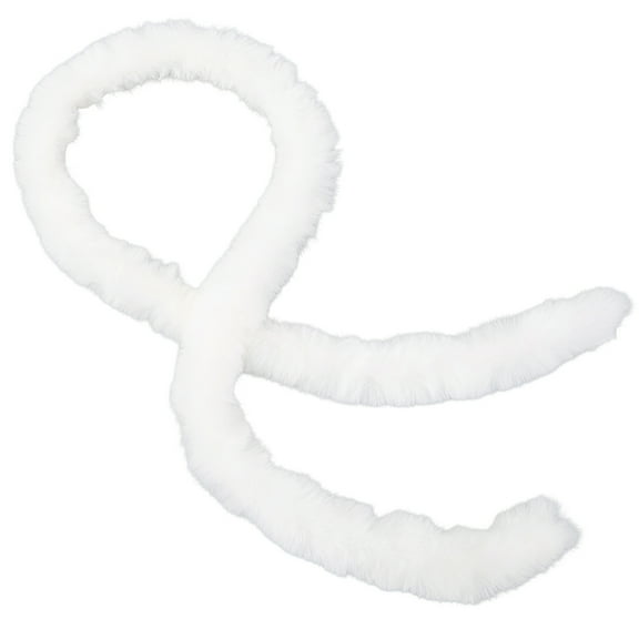 Faux Fur Chenille Stick Fabric Roll for Christmas Tree Decor or Wreath Bows Craft White 2000x2mm