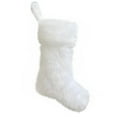 thumbnail image 1 of Faux Fur Christmas Stocking, Large Plush Xmas Hanging Sock for Candy and Gift Storage, Festive Ornament for Fireplace Mantel, Holiday Home Christmas Decoration, 1 of 5