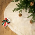 thumbnail image 1 of Northlight Premium-Sized Faux Fur Christmas Tree Skirt - 72" - Cream, 1 of 6