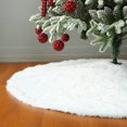 thumbnail image 1 of Faux Fur Christmas Tree Skirt, White Christmas Decorations for 5ft Christmas Tree Decoration (White, 30in), 1 of 8