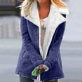 thumbnail image 1 of Faux Fur Coats for Women Fashion Comfortable Soft Csual Solid Color Sherpa Lined Fleece Jacket Lapel Button Parka Jacket Dressy Pea Coat Winter Warm Coat, 1 of 6