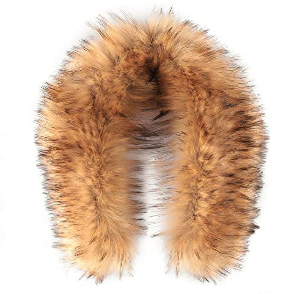 Faux Fur Trim for Hood Replacement Detachable Fur Hood Trim of Winter Coat  Unisex