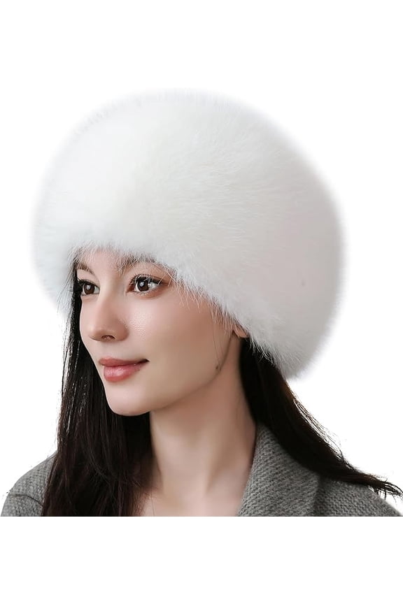 Faux Fur Cossack Russian Style Hat for Ladies Winter Hats for Women