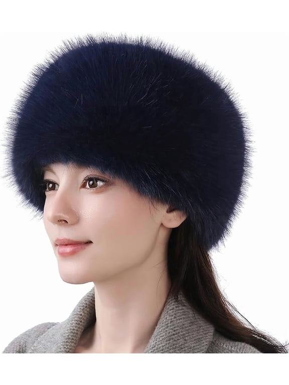 Faux Fur Cossack Russian Style Hat for Ladies Winter Hats for Women
