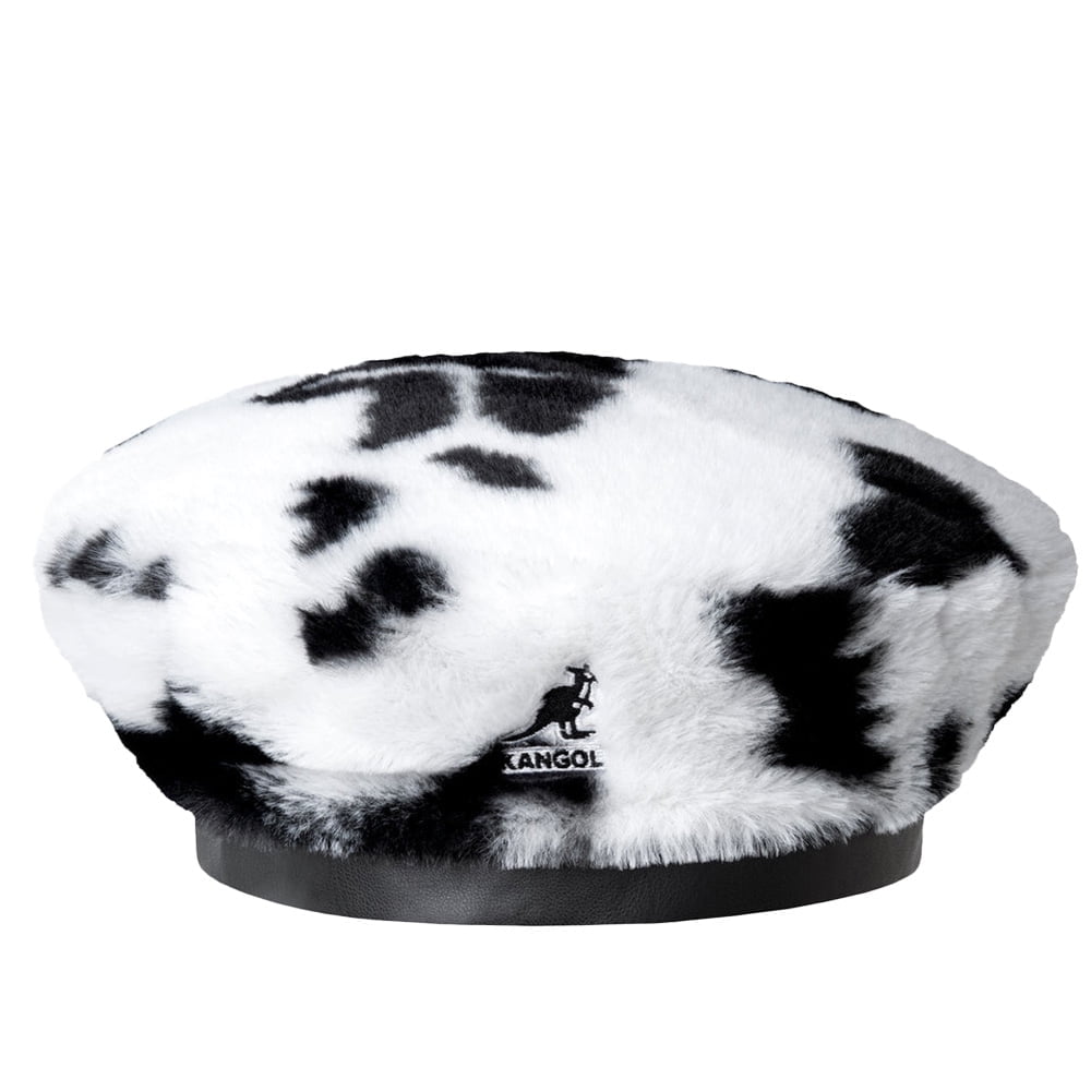 Kangol faux fur cow print Beret Hat Kangol Faux Fur Beret Hat, Polka Dot Cow, S - M : Amazon.de  main image 3