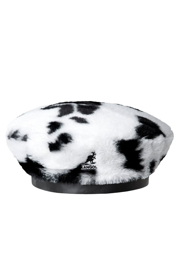 Faux Fur Cow Print Beret