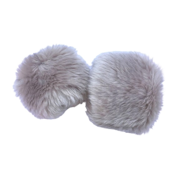 Faux Fur Cuff Gloves For Winter, Unisex Faux Rabbit Fur Wrist Warmers, Casual Elastic Cuffs For Outdoor Use