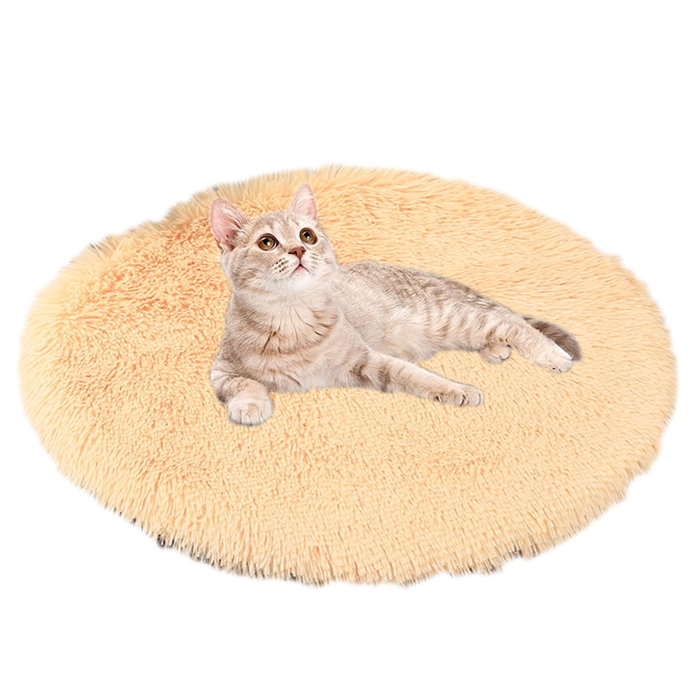 Faux Fur Dog Bed Cat Bed,Shag Round AntiAnxiety Pet Calming Bed