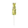 thumbnail image 1 of Faux Fur Easter Bunny Decor with Bow - Flocked Blue Rabbit on Branch, Spring Garden & Home Tabletop Decor, Easter Mantel, Small Courtyard Ornament, 11 colors, 1 of 6