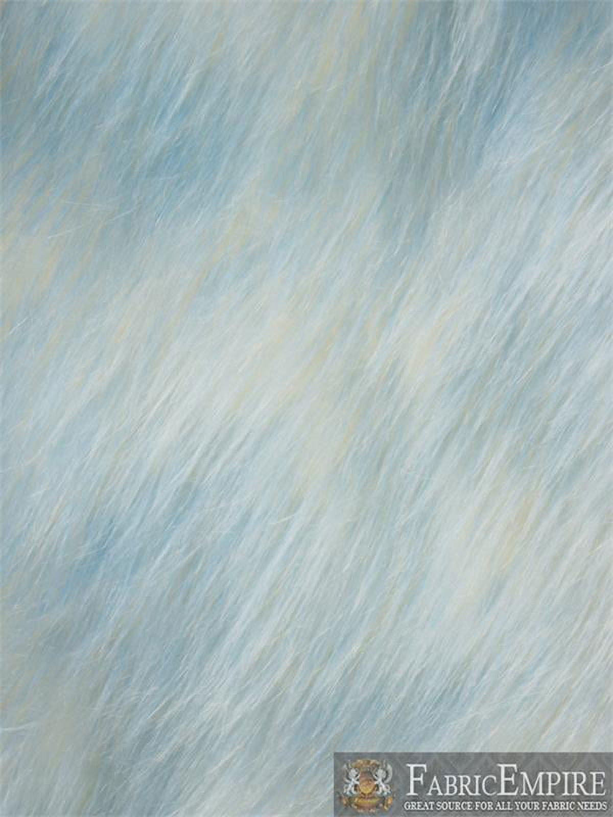 Faux Fur Fabric Long Pile Candy Shaggy BABY BLUE/ 60" Wide / Sold by the yard