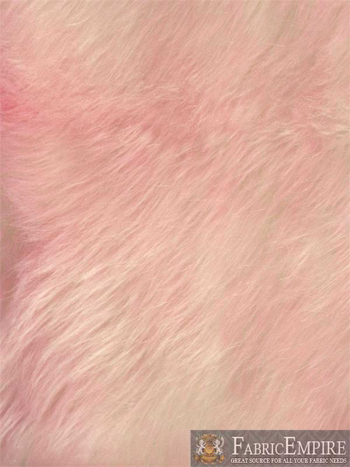 Faux Fur Fabric Long Pile Candy Shaggy BABY PINK / 60" Wide / Sold by the Continuous yard