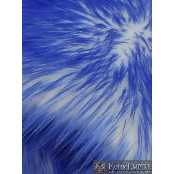 Faux Fur Fabric Long Pile Candy Shaggy ROYAL BLUE/ 60" Wide / Sold by the yard
