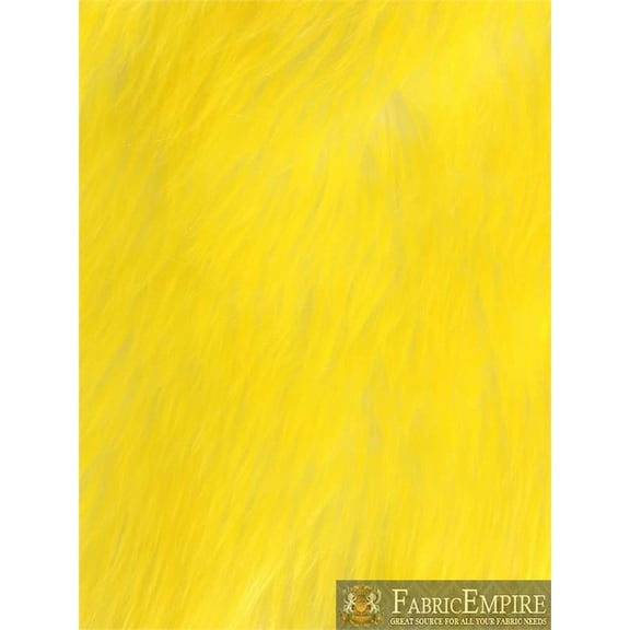 Faux Fur Fabric Long Pile Candy Shaggy YELLOW/ 60" Wide / Sold by the yard